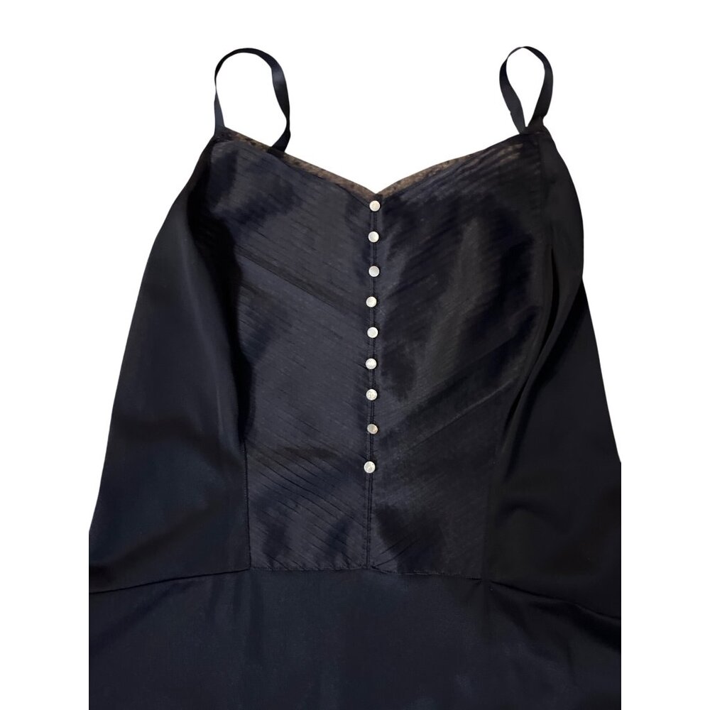 Vintage Style Dark Blue Full Slip – Button Detail – Women’s S? Used - Picture 5 of 13